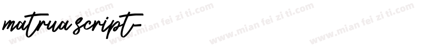 matrua script字体转换